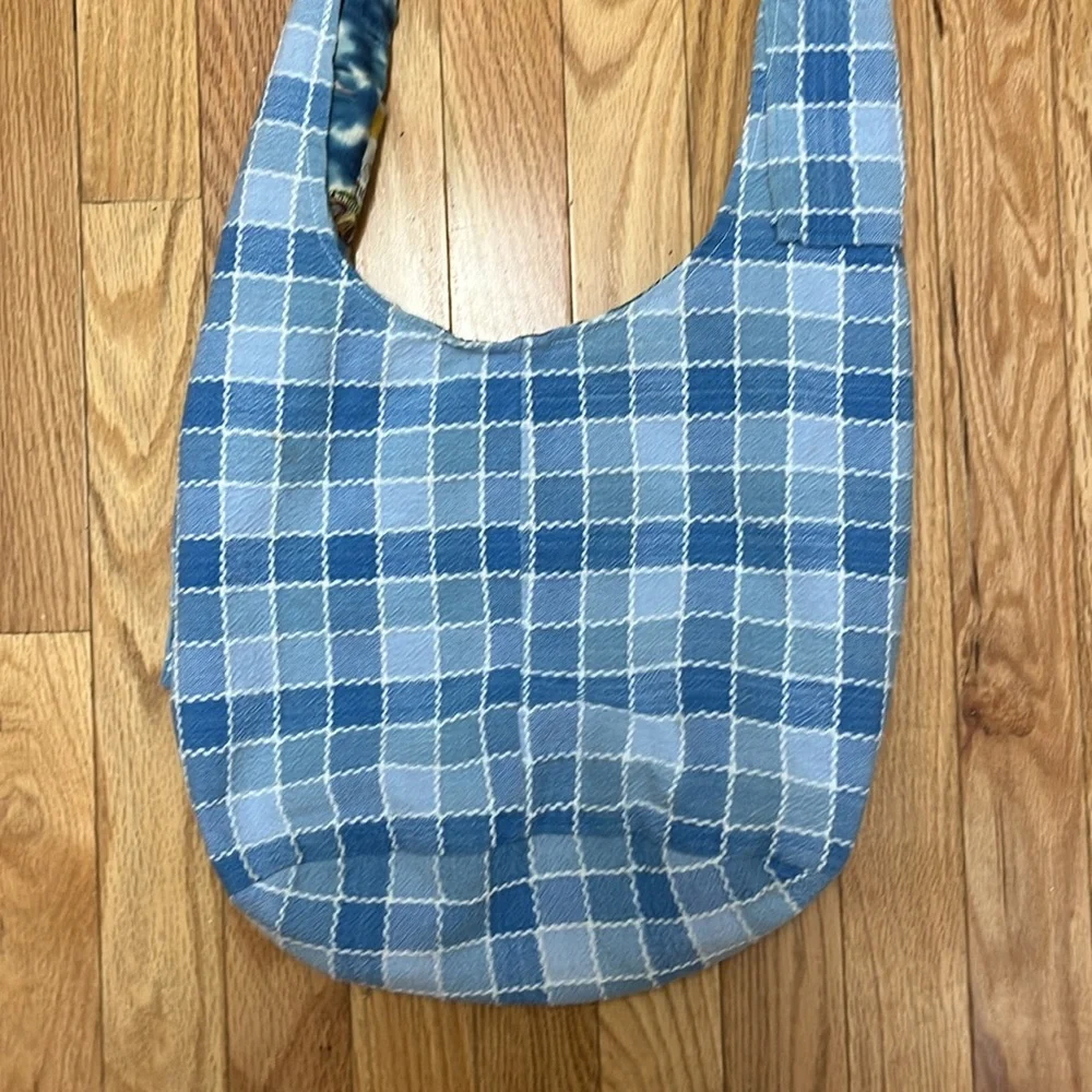 Handmade? Boho Blue‎ Reversible Tie Summer Bag
